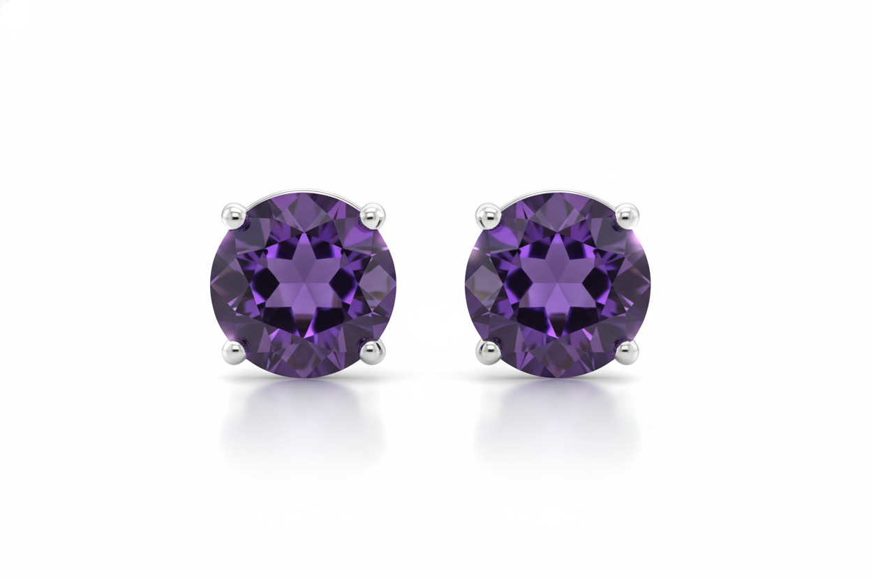 amethyst studs