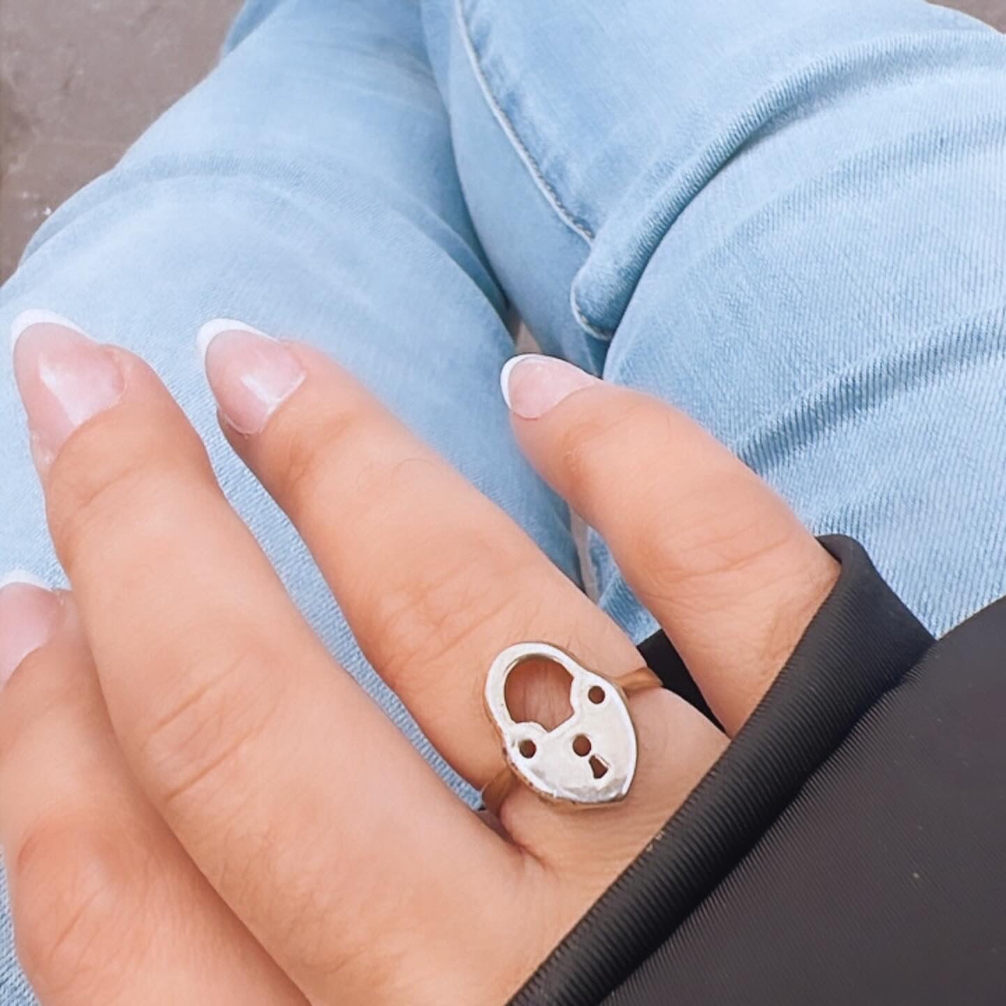Heart locket pendant ring