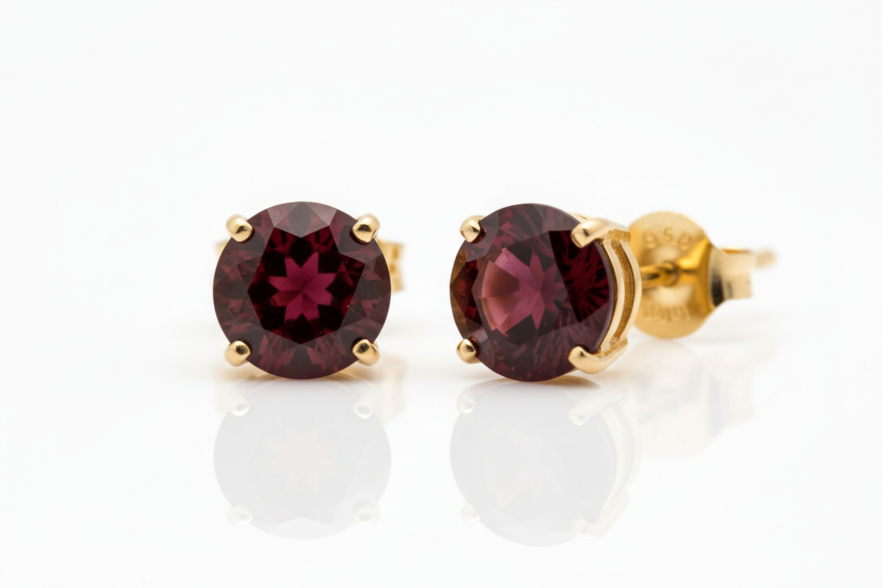 garnet studs