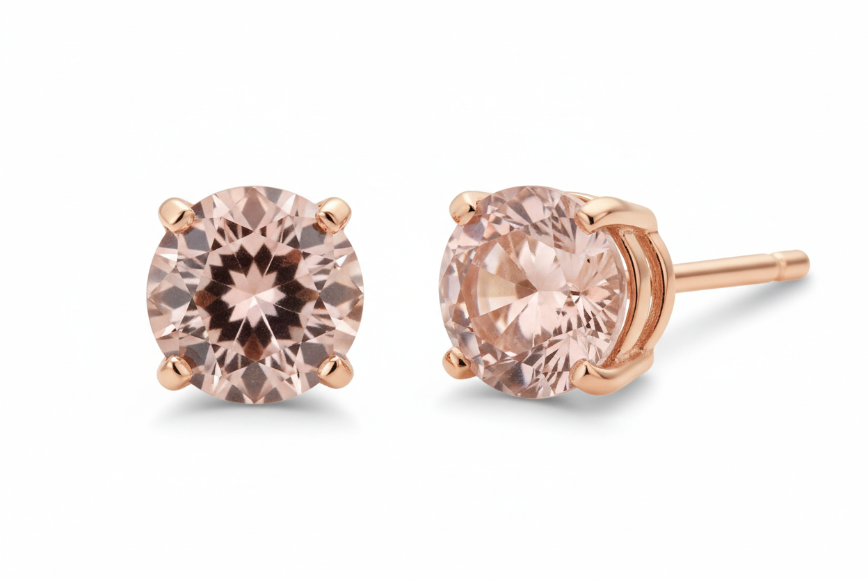 morganite studs