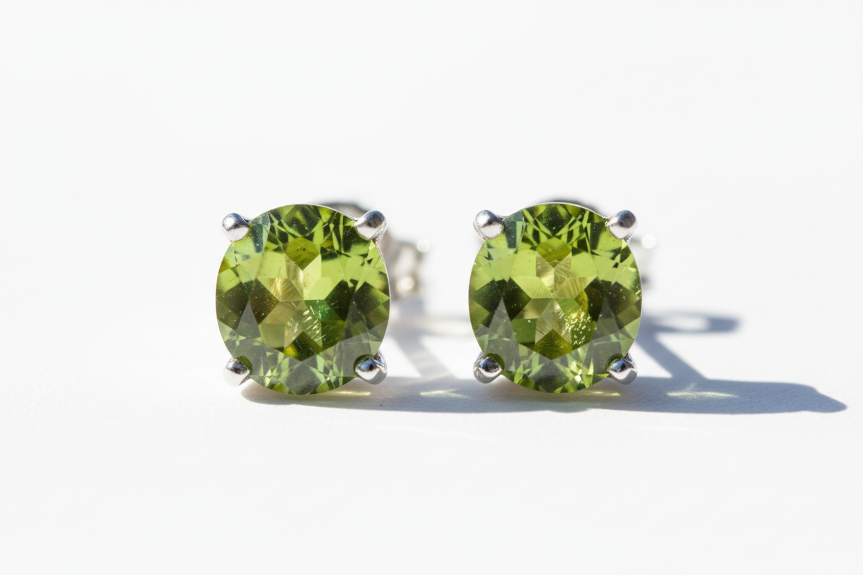 peridot studs